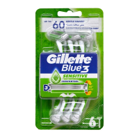 Gillette Blue 3 Sensitive Comfortgel Razor 6 Pcs